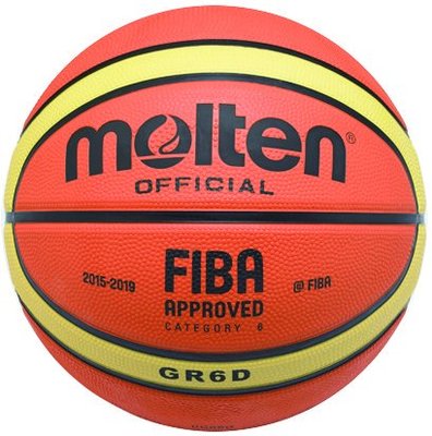 便宜運動器材MOLTEN BGR6D 橡膠6號籃球 教學用球 耐用 奧運籃球指定廠牌  另販售多樣運動商品