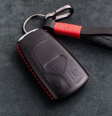 Audi 奧迪 汽車 鑰匙皮套 A4 A5 A6 S4 S5 智慧型 免插入 晶片感應 鑰匙套 真皮鑰匙包
