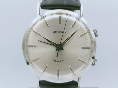 【發條盒子H3922】JUVENIA 尊皇 銀面手上鍊 鬧鈴功能 不銹鋼皮帶 經典錶款