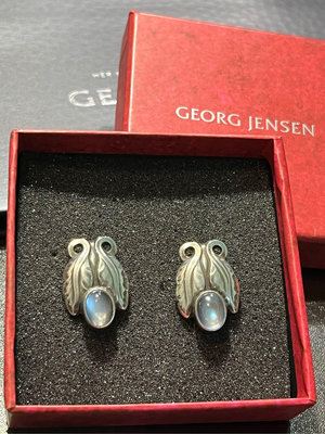 Georg Jensen 108 月光石栓式耳環