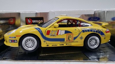 【統一】Burago《Ford Focus WRC 黃色》金屬合金汽車.靜態車1: 18