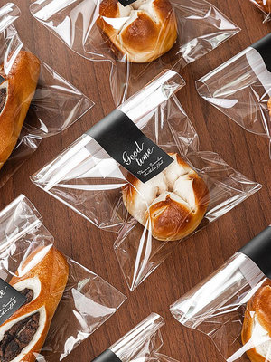 【滿100元出貨】銅鑼燒包裝袋透明面包塑料袋子切片吐司甜甜圈面包烘焙單個自封袋~優優精品店