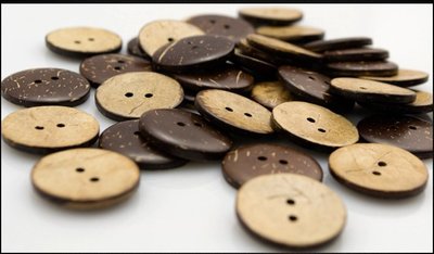 天然椰子紐扣環保椰殼扣子咖啡色手工DIY木質鈕扣子-爆款