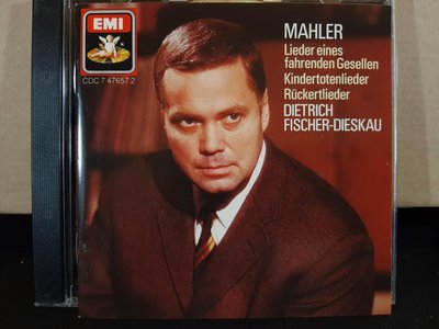 Mahler-Kindertotenlieder費雪迪斯考演唱，福特萬格勒、肯培指揮愛樂管弦、柏林愛樂，馬勒-旅人之歌、悼亡兒之歌。5首呂克特歌曲~巴倫波因鋼琴