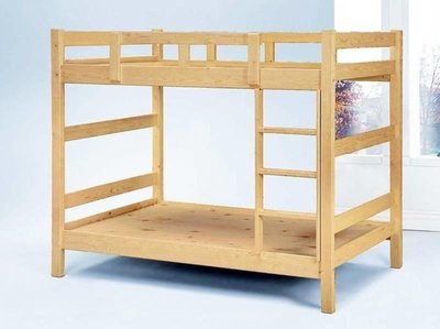 【萊夫家居】SN-323-1：3.5尺本色雙層床【台中家具】上下舖 宿舍床 學生床 兒童床 單人床 松木實木床 台灣製造