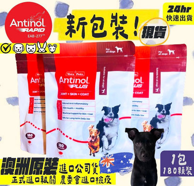 ✨新包裝✨現貨⭐️安適得 Antinol Rapid 澳洲原裝公司貨180顆 犬貓關節保健[24hr出貨+電子發票]