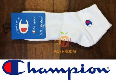 全新 現貨  日本 冠軍 Champion 純棉 襪子 刺繡 運動襪 短襪 薄款 籃球襪 白色