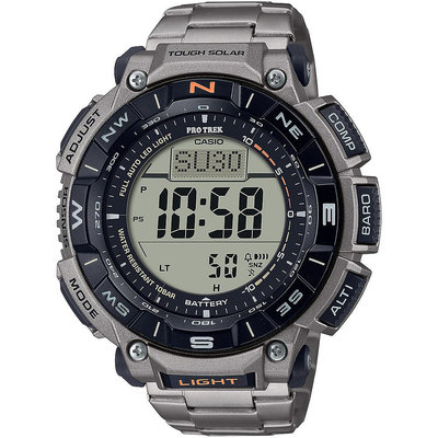 CASIO 卡西歐 PRO TREK 太陽能鈦金屬登山計時錶(PRG-340T-7)