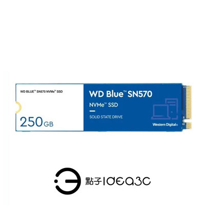 「點子3C」WD 藍標 SN570 250G SSD PCIe NVMe【全新品】WDS250G3B0C 讀3300M 寫1200M 固態硬碟 DH601