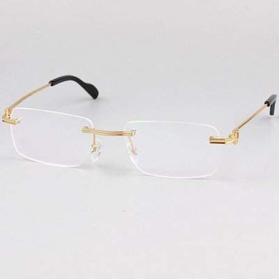 熱銷上新 0259男女時尚無邊框眼鏡框純鈦商務眼睛框架明星大牌同款鏡框平光眼鏡框