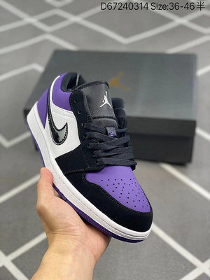 Air Jordan 1 Low 1 Low Court Purple 喬1 1 低幫 黑紫腳趾