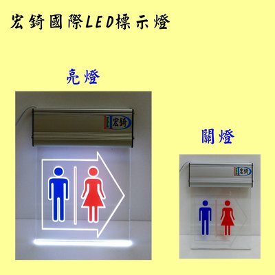 男廁 女廁 使用中 LED標示燈 壓克力 雕刻 標示牌 廁所標誌 化妝室 洗手間 門牌 自備感應器或手動開關 推薦