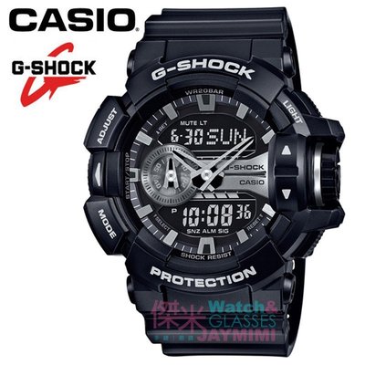 【JAYMIMI傑米】CASIO_G-SHOCK 全新原廠公司時尚大型錶冠多層次錶盤設計 GA-400GB-1A