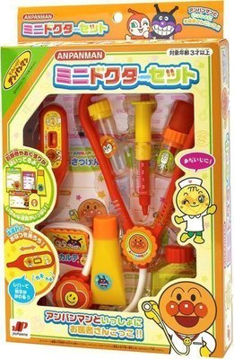 日本進口正版 麵包超人 Anpanman 醫生玩具 家家酒 醫護組 看診 聽診 溫度計