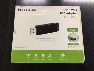 全新未拆盒裝品 美國 Netgear WNA1100 N150 WIFI 無線網卡 茗詮