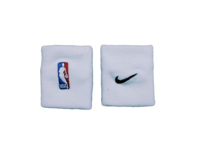 [現貨]運動擦汗腕帶 白黑 刺繡logo手腕護套束套 wristband護腕 籃球網球球員比賽 生日交換禮物