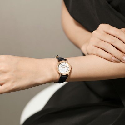 新款手錶女 百搭手錶女古歐GUOU新款簡約時尚氣質女士手錶小圓盤小巧皮帶手錶防水石英錶