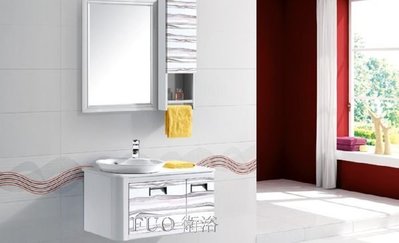 FUO衛浴: 80公分 時尚新品  合金材質 鳳凰石台面陶瓷盆浴櫃 (含龍頭,鏡,邊櫃整組)  T9760