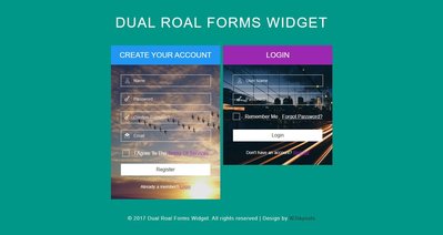DUAL ROAL FORMS WIDGET 響應式網頁模板、HTML5+CSS3、網頁特效  #10030