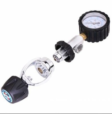 Aquatec TK-300-Yoke量測氣瓶的殘壓的錶,YOKE頭