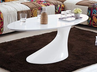 【生活家傢俱】HJS-286-4：蘑菇大茶几【台中家具】客廳桌 白色茶几 桌子 造型桌 烤漆 白色 玻璃鋼 玻璃纖維