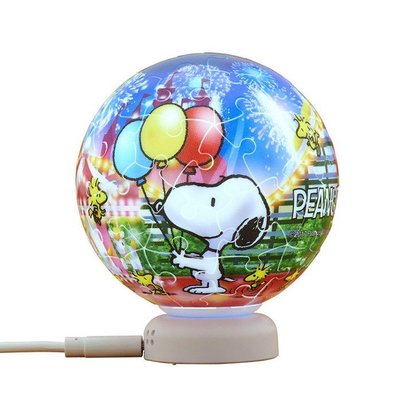 拼圖專賣店-日本進口拼圖 CJP-052(60片球型聲控燈 SNOOPY 史奴比 遊樂園)