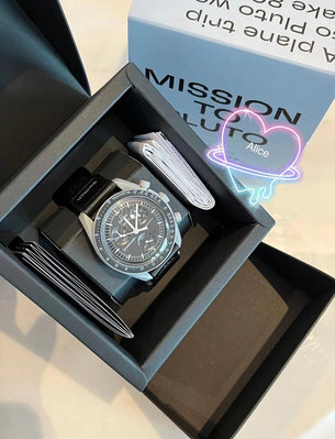 【SUNNY 精品】 歐米伽聯名Swatch Mission to the Moon 月球款 灰黑色