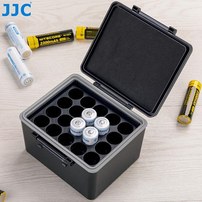 天極TJ百貨JJC 18650 電池盒 20個裝直插式電池收納盒 18650電池大容量保護盒 閃光燈補光燈電池盒