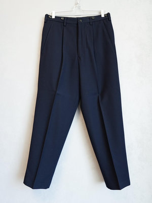 國現Yohji Yamamoto 88AW深藍色直筒羊毛褲