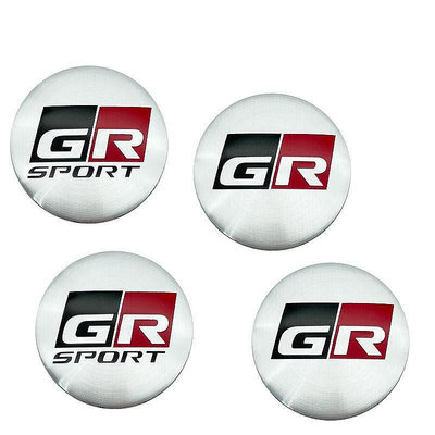【熱賣精選】4pcs GR Sport 徽標汽車輪中心貼紙輪轂蓋貼花自動標誌徽章套, 用於豐田 TRD Sport CHR RAV