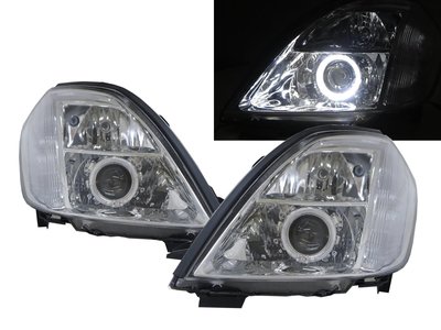 卡嗶車燈 NISSAN 日產 TEANA J31 03-08 四門車 LED光導光圈魚眼 大燈 電鍍