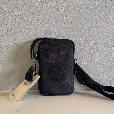 小Z代購#Kipling 猴子包 KI4160 KI1079 黑底幾何 手機包 休閒 輕量斜背肩背包 日常 旅遊