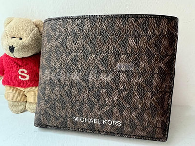 【Sunny Buy 精品館】◎現貨◎ Michael Kors Cooper 咖啡色經典logo防刮皮 零錢包夾層