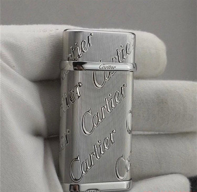 Cartier打火機附原裝盒！說明書！Logo銀色！二手品、極新！非Zippo、Dupont