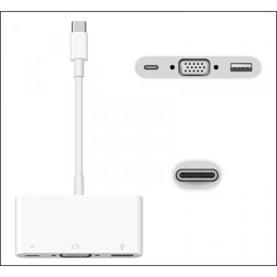 【DreamShop】原廠 Apple蘋果 USB-C VGA 多埠轉接器 (MJ1L2FE/A)福利品