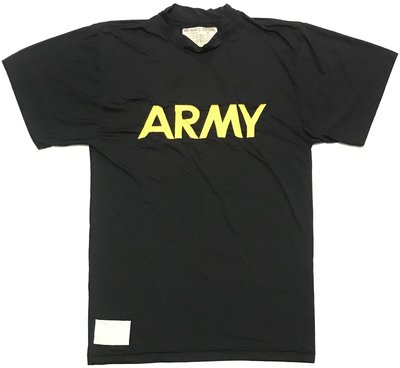美軍公發 ARMY 陸軍 APFU 短袖運動服 T-SHIRT T恤 黑色