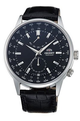 ORIENT 東方錶 黑面機芯皮帶機械腕錶 FA06002B