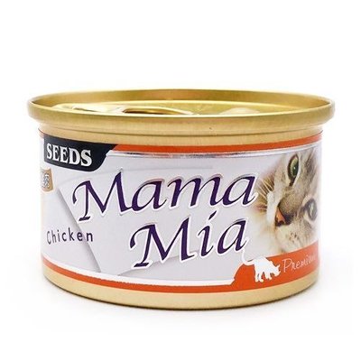SNOW的家【訂購】聖萊西 Seeds MamaMia 貓餐罐-鮮嫩純雞肉85g(80040511