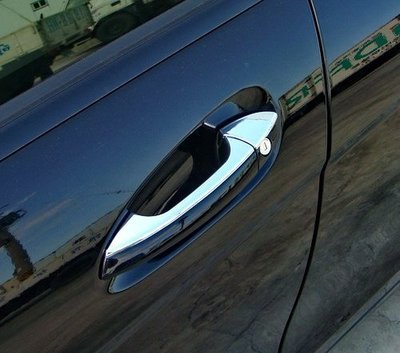 現貨熱銷-易車汽配 Benz 賓士 ML W166 2011~18 ML400 ML550 改裝 鍍鉻銀 車門把手蓋飾貼