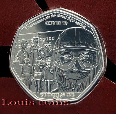 【Louis Coins】F036‧Gibraltar‧2020直布羅陀‧C0VID-19新冠肺炎抗疫紀念幣含冊