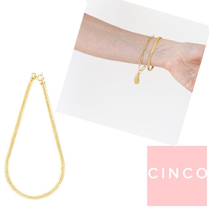 CINCO 葡萄牙精品 台北ShopSmart直營店 Lola bracelet  24K金手鍊 低調奢華款