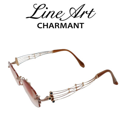 【皮老闆】二手真品 CHARMANT Line Art 五線譜 鈦金屬 鏡框 日本 製 眼鏡 6
