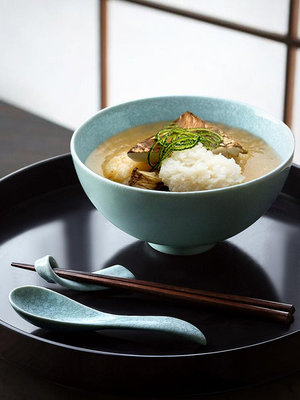 九土創意日式餐具家用米飯碗餐盤大湯碗魚盤味碟雪花釉陶瓷盤面碗~小滿良造館