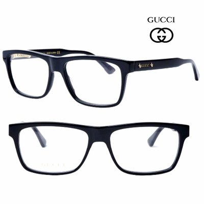 Gucci ►（黑色框 ）方型大框 眼鏡 光學鏡框 中性款｜100%全新正品｜特價!