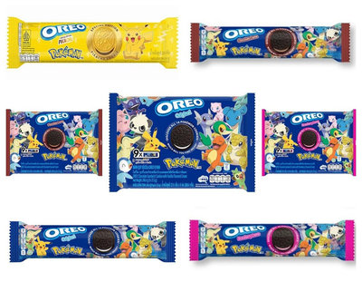 佳佳玩具 --- OREO 奧利奧寶可夢版 夾心餅乾隨手包 /巧克力/草莓/巧克力香蕉/原味