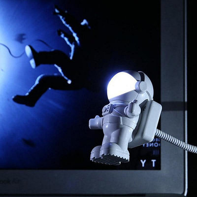 新奇特卡通宇航員LED臥室房間小夜燈創意USB書燈