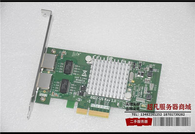 電腦零件浪潮曙光Intel I350-T2V2 PCI-E雙口千兆電口網卡i350AM2 EGI2-US筆電配件