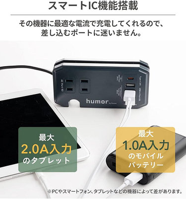 日本 humor handy Plus 多功能充電座 旅行插座 旅充 USB Type-C 電線收納 旅行 出國 【全日空】