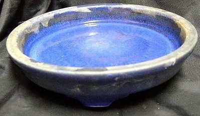 美麗雅緻的中華陶瓷-藍釉水盆花器