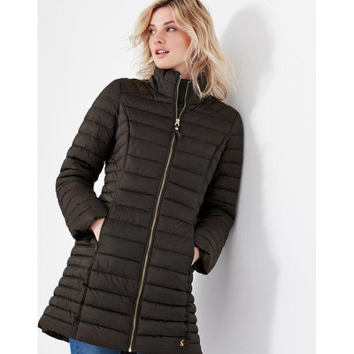 MISHIANA 英國品牌 Joules 女生經典款保暖鋪棉長版外套 ( 黑色新款上市,特價出售 )